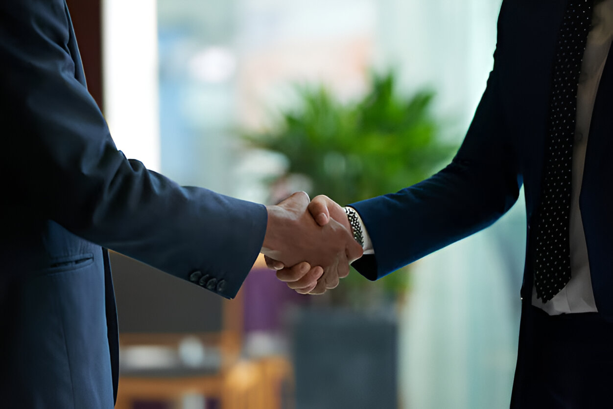 Business deal handshake