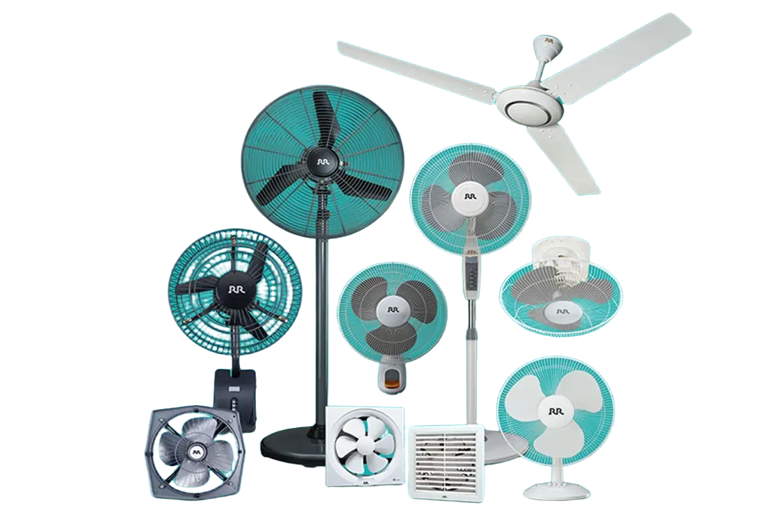 Ceiling Fans, Table Fans, Pedestal Fans, Exhaust Fans