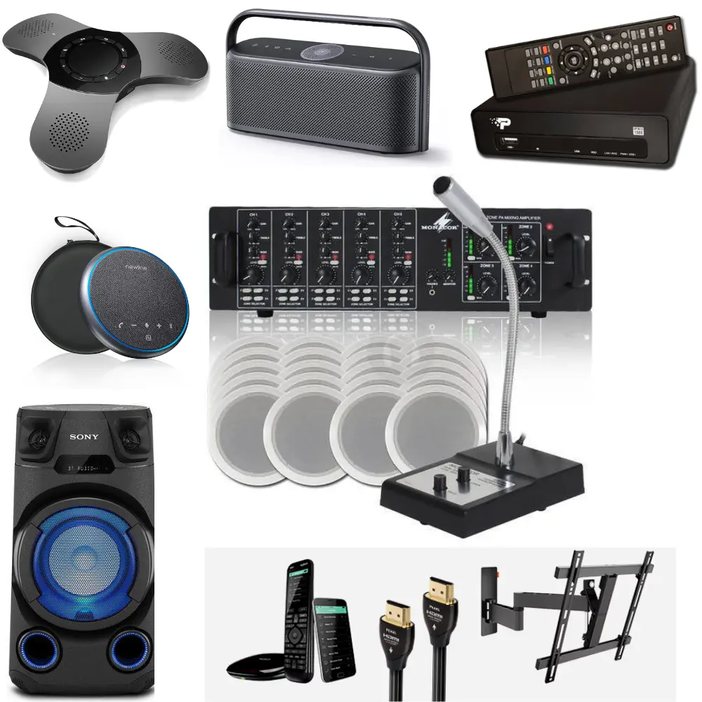 Media Player, Portable Music Systems / Bluetooth Speakers, PA Systems, TV Accessories and other multimedia & audio devices