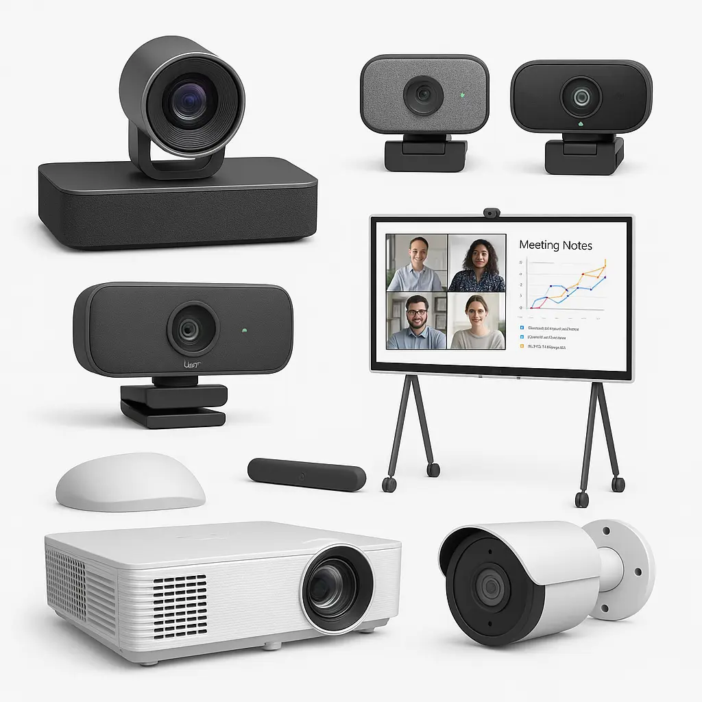 Video Conferencing Camera, Webcams, Whiteboards, Security Cameras and other conferencing & security equipments